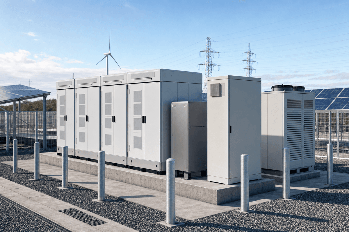 200kWh Hybrid LFP+Supercap High Power - Ultra-Fast Grid Response deployed in an international application environment