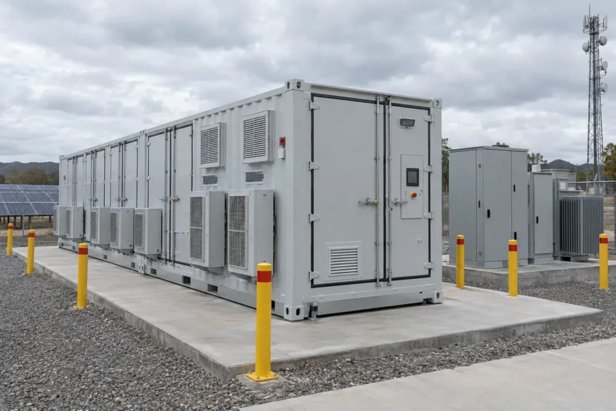 2MWh Telecom Backup LFP - 4MW 40ft Container BESS deployed in an international application environment