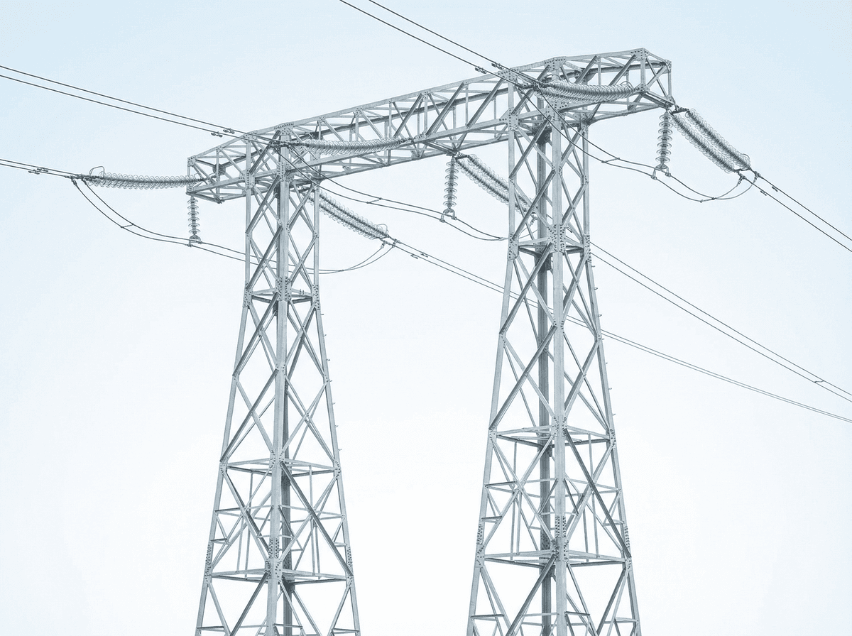 40m 220kV ポータルフレーム変電所エントリー - 二回線 鋼製格子 deployed in an international application environment