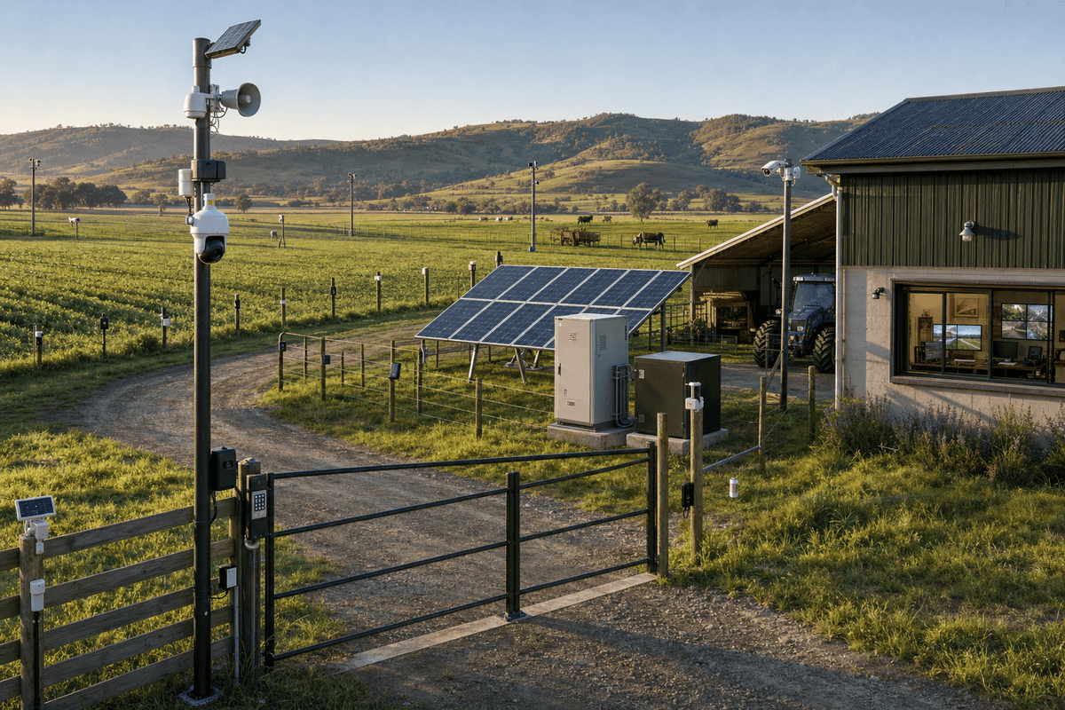Agricultural Farm 32-Zone Wide Area Security System - Off-Grid Solar Powered deployed in an international application environment