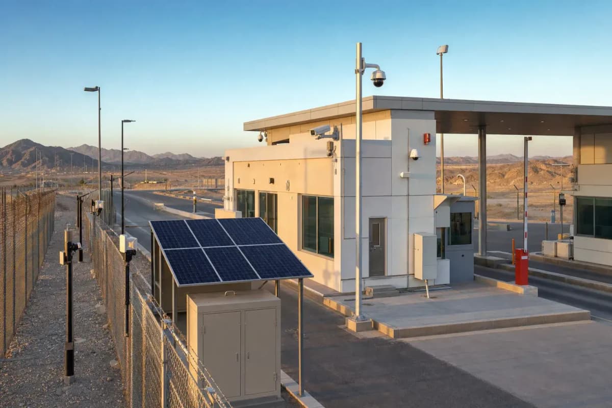 Border Checkpoint 64-Zone Off-Grid - 96h Solar Security deployed in an international application environment