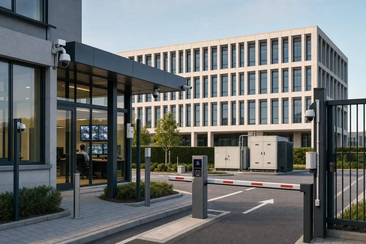 Government Building 128-Zone Grid Generator UPS Security System deployed in an international application environment