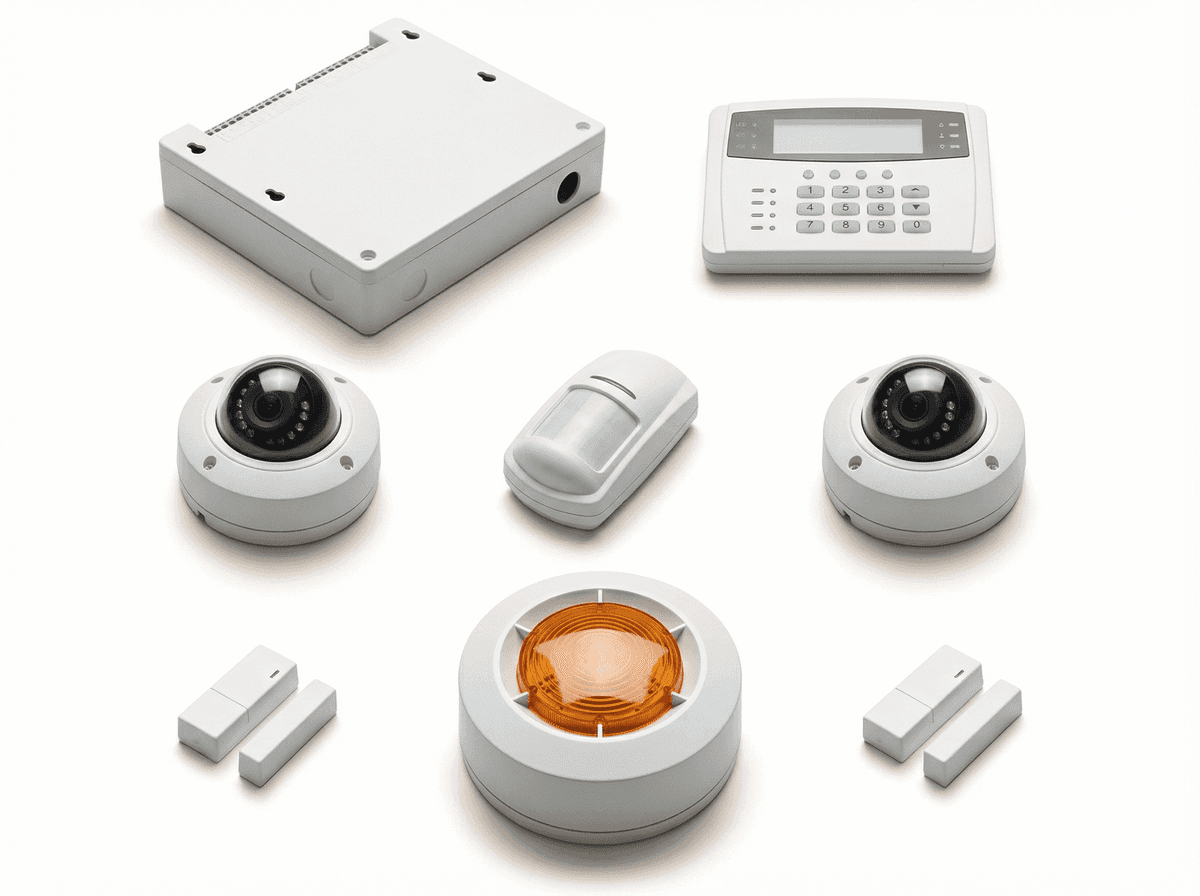 School Campus 16-Zone Hybrid Power - 8 Camera Security System deployed in an international application environment