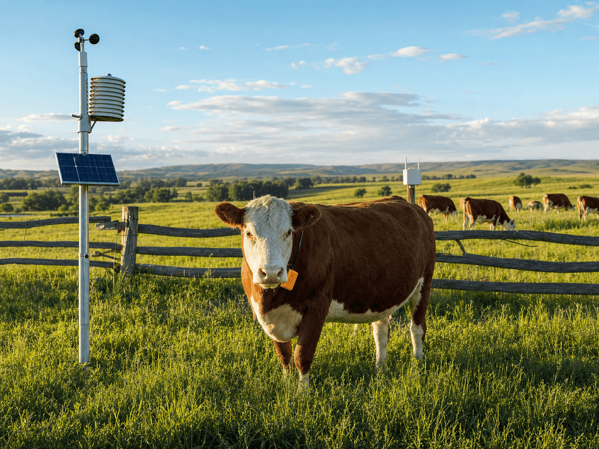 Cattle Ranch GPS Tracking 200ha - LoRaWAN Livestock & Weather Monitoring deployed in an international application environment
