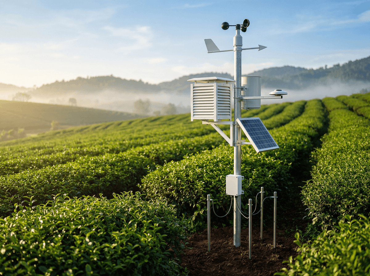 Tea Garden Precision Monitoring 30ha - التحكم بالآفات بالذكاء الاصطناعي عبر LoRaWAN deployed in an international application environment