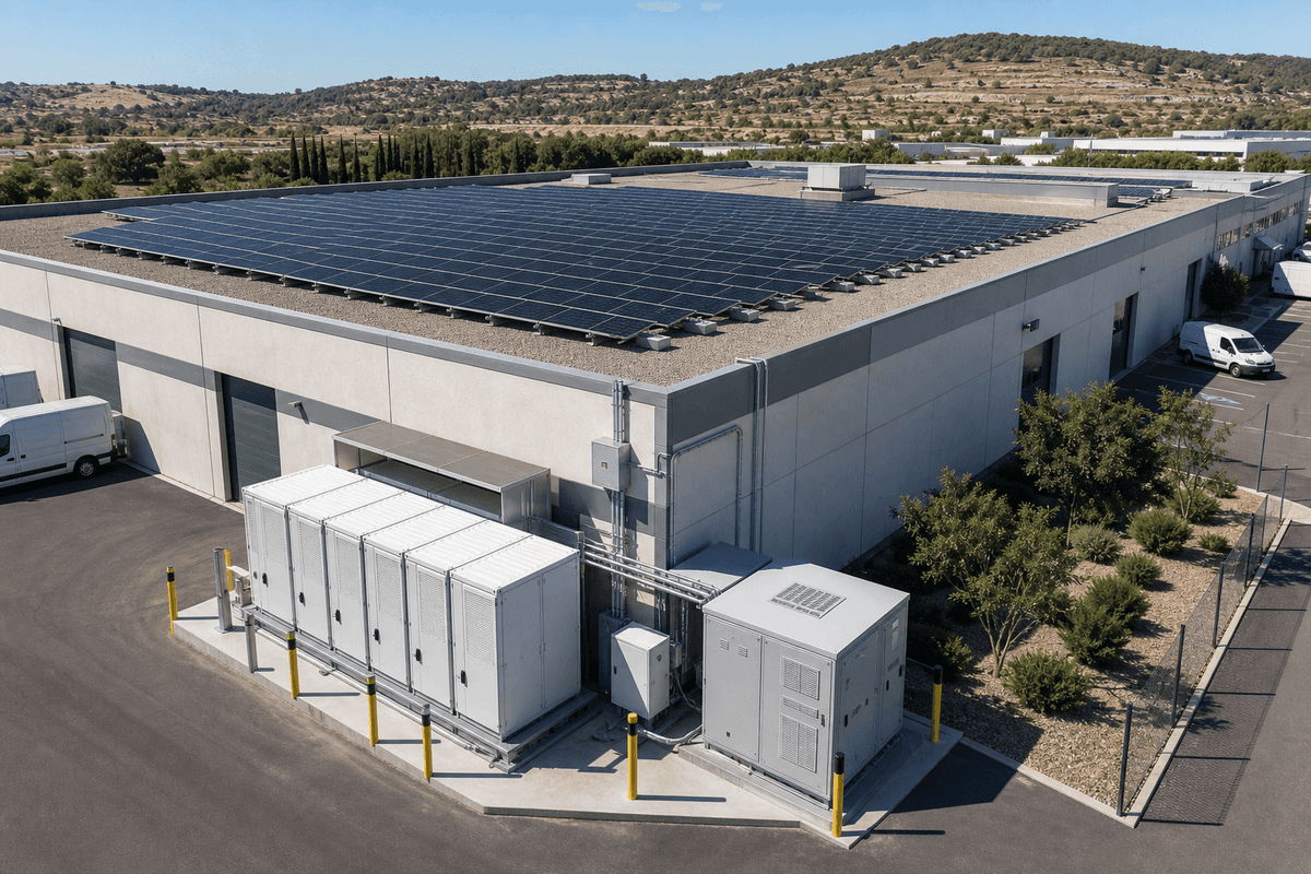 100kW + 200kWh Commercial Solar+Storage System - N-Type TOPCon with LFP Battery deployed in an international application environment