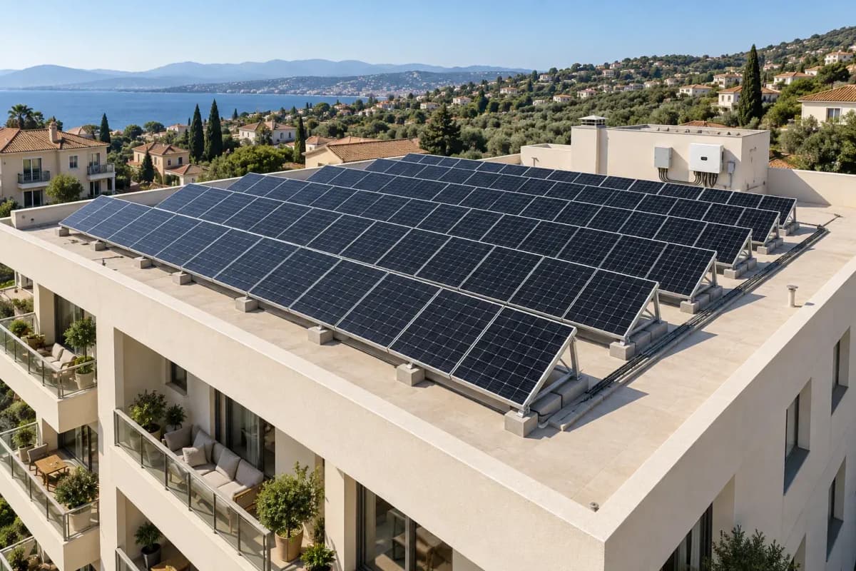 50kW Residential Rooftop HJT Fixed - 25deg High-Efficiency Rooftop PV System deployed in an international application environment