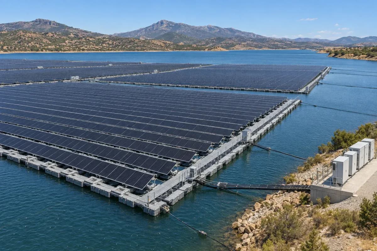 9.3MW Utility Scale Thin-Film CdTe Floating Solar PV System - CdTe FPV EPC Package deployed in an international application environment