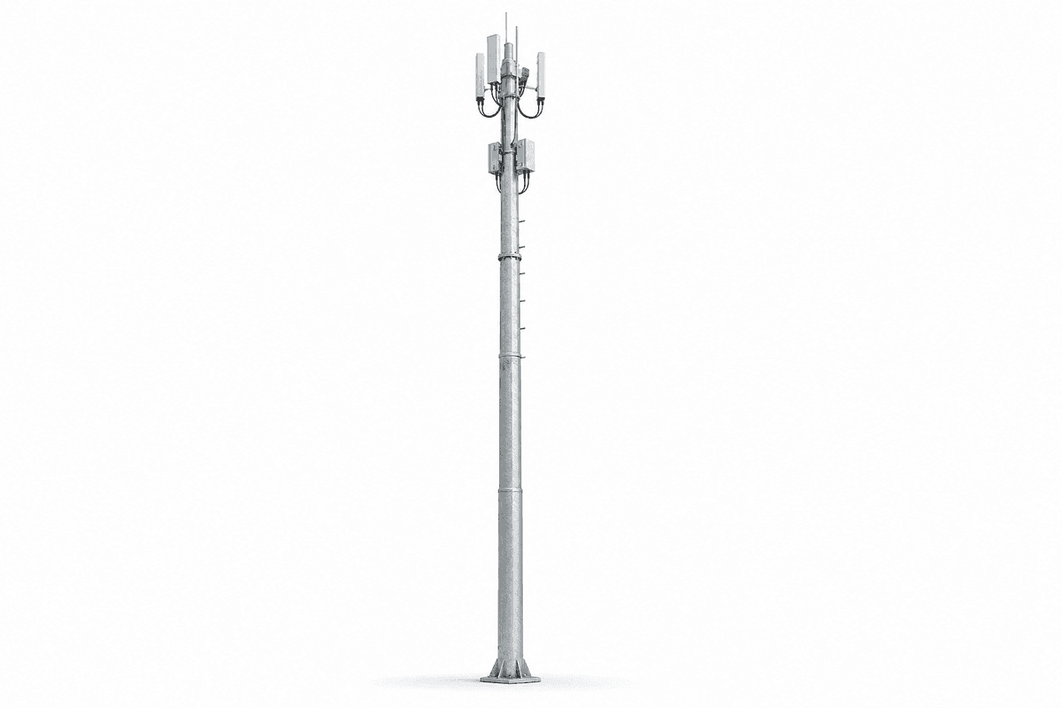 15m 5G Small Cell Pole Urban - Steel Octagonal Smart Pole