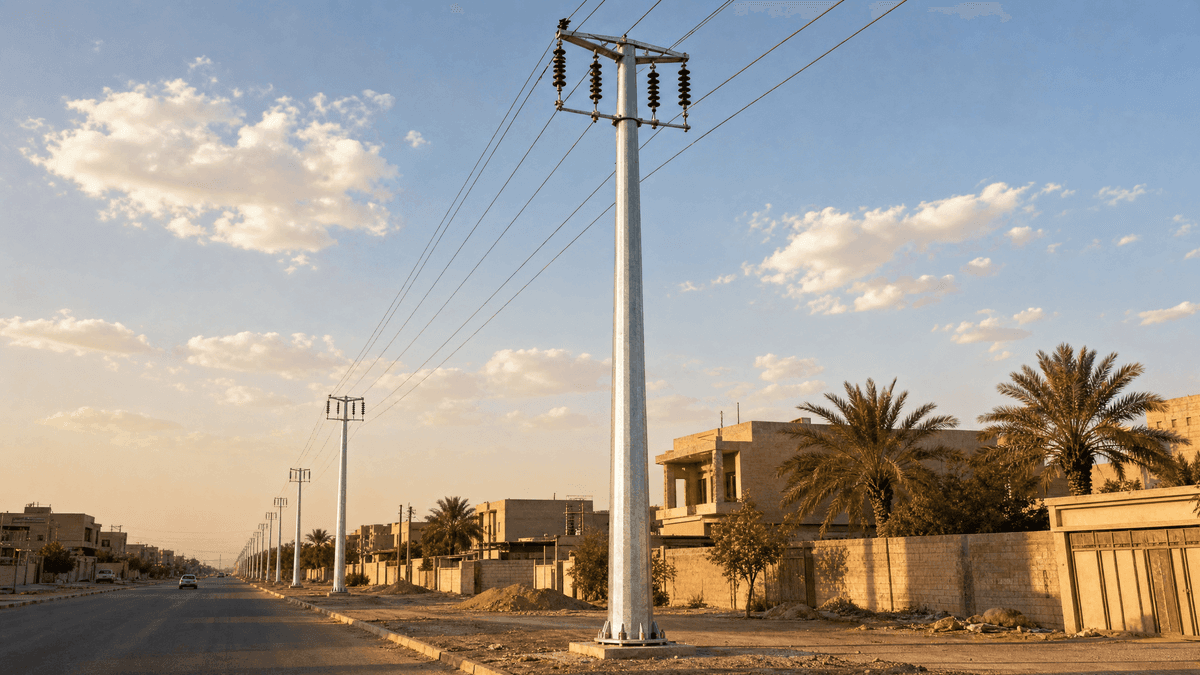 バグダッド送電鉄塔市場分析：10m鋼製角柱ポール向け10kV配電構成ガイド
