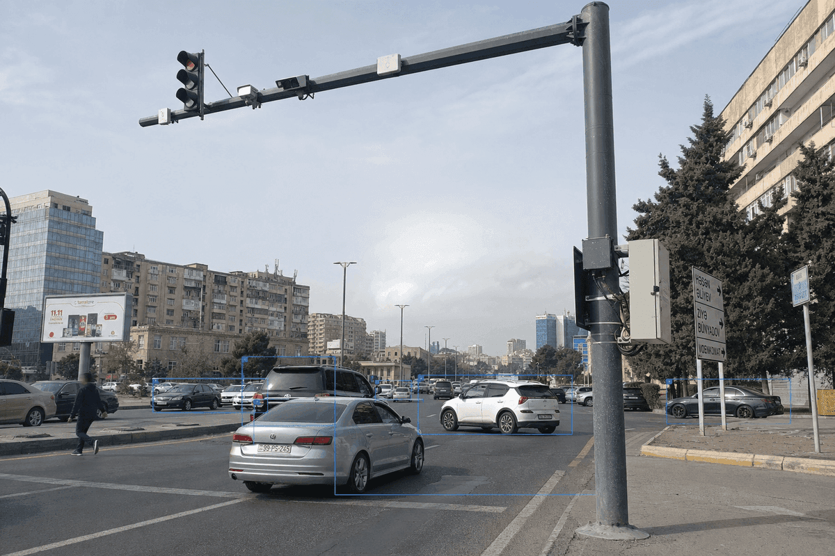 Analyse du marché des systèmes de trafic intelligents à Baku : guide de configuration 11 intersections avec bras en L de 8m