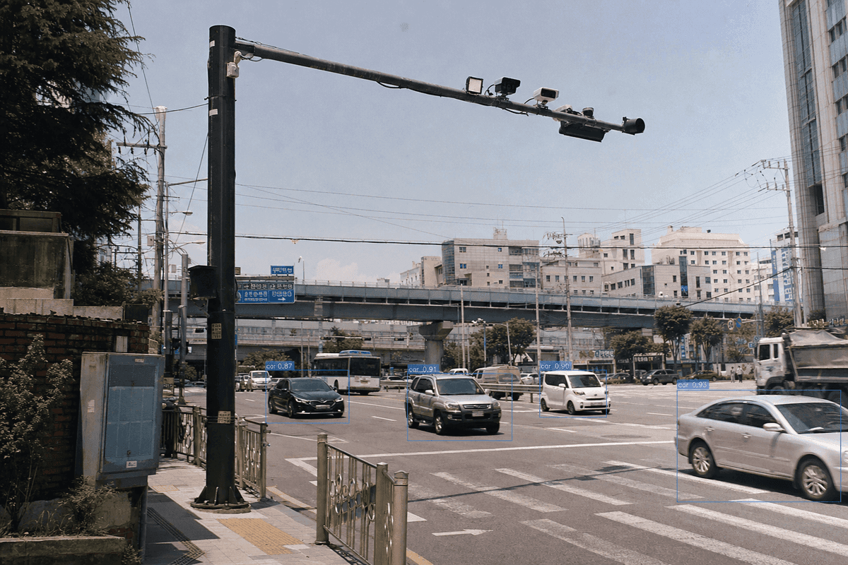 부산 스마트 교통 시스템 시장 분석: 7개 교차로 8m L-Arm 구성 가이드