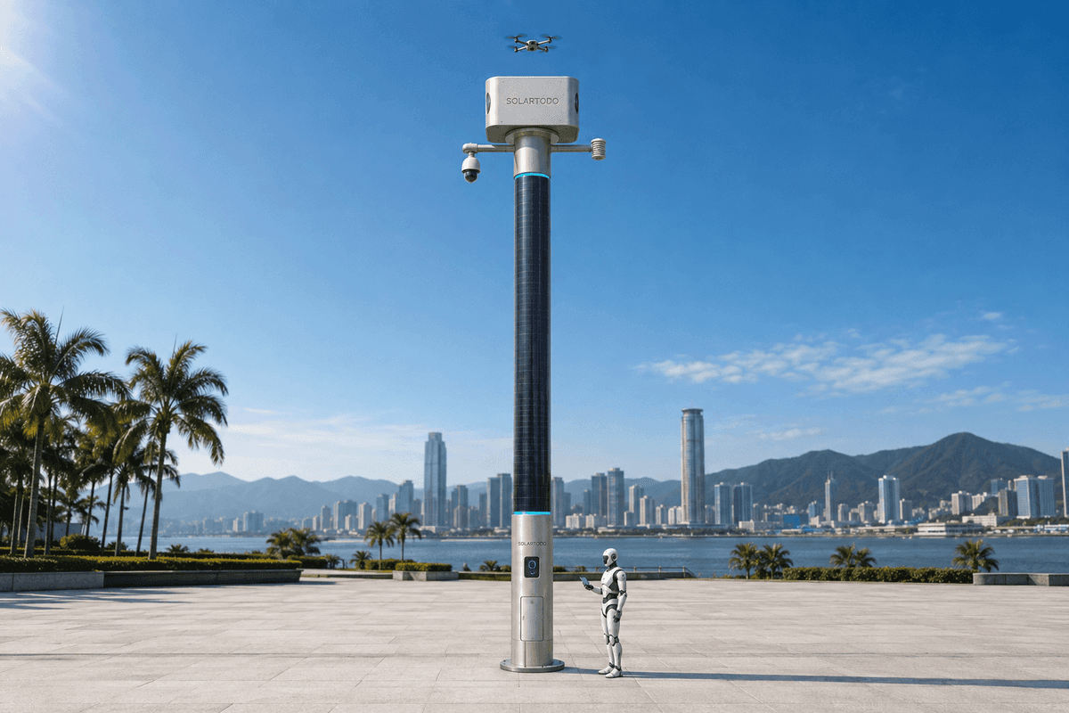 مرونة المحيط الساحلي في بينانغ: تكوين أعمدة SOLARTODO Sentinel City AI Pole لعدد 115 عقدة طرفية خارج الشبكة