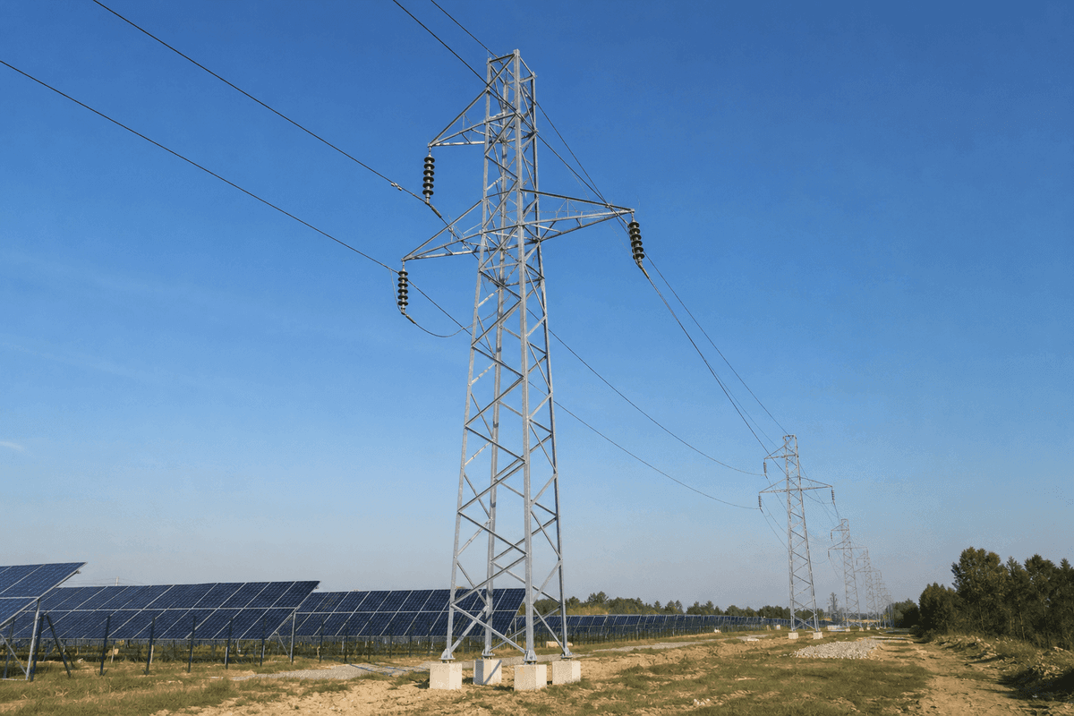 galvanized steel power line tower wholesale | SOLARTODO