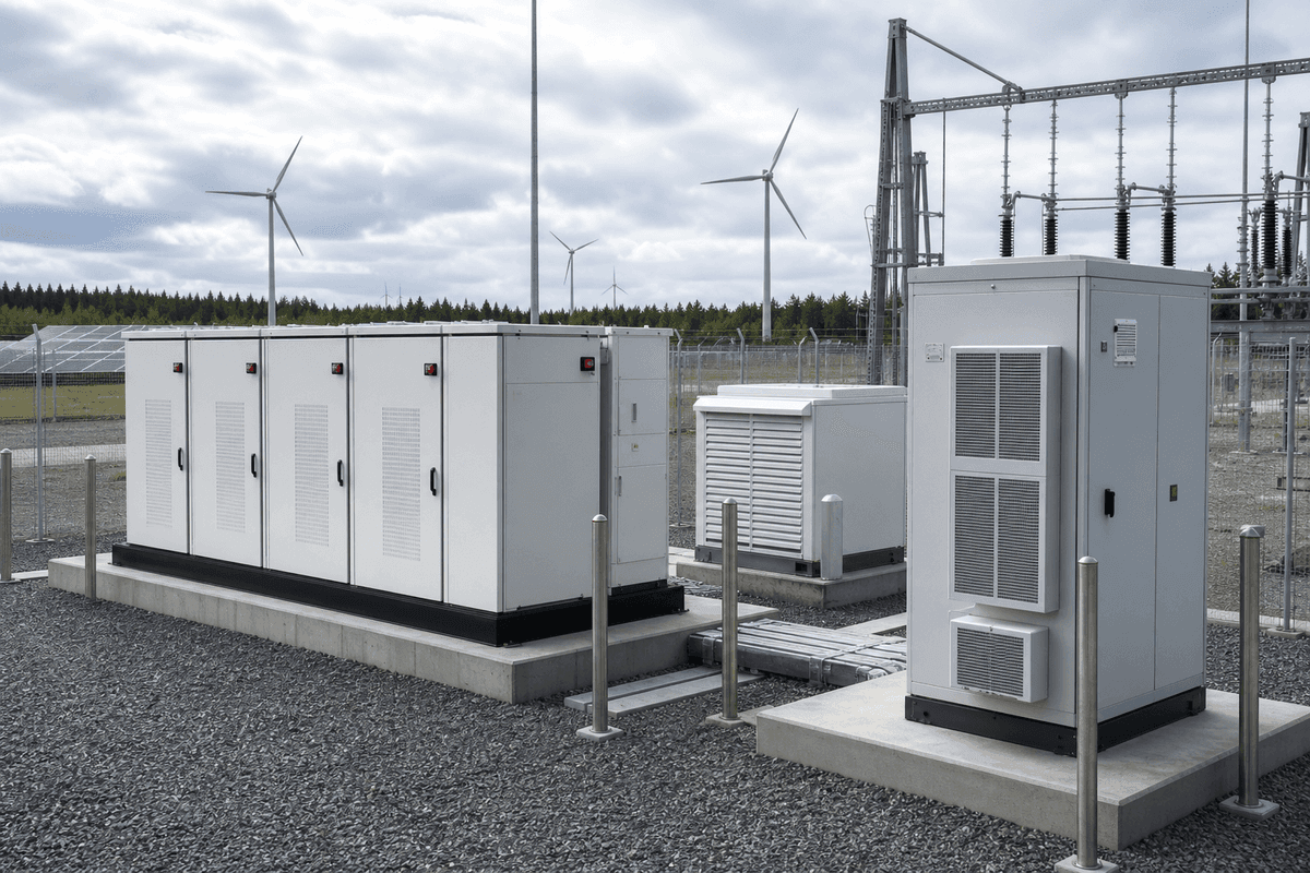 200kWh Hybrid LFP+Supercap High Power - Ultra-Fast Grid Response deployed in an international application environment