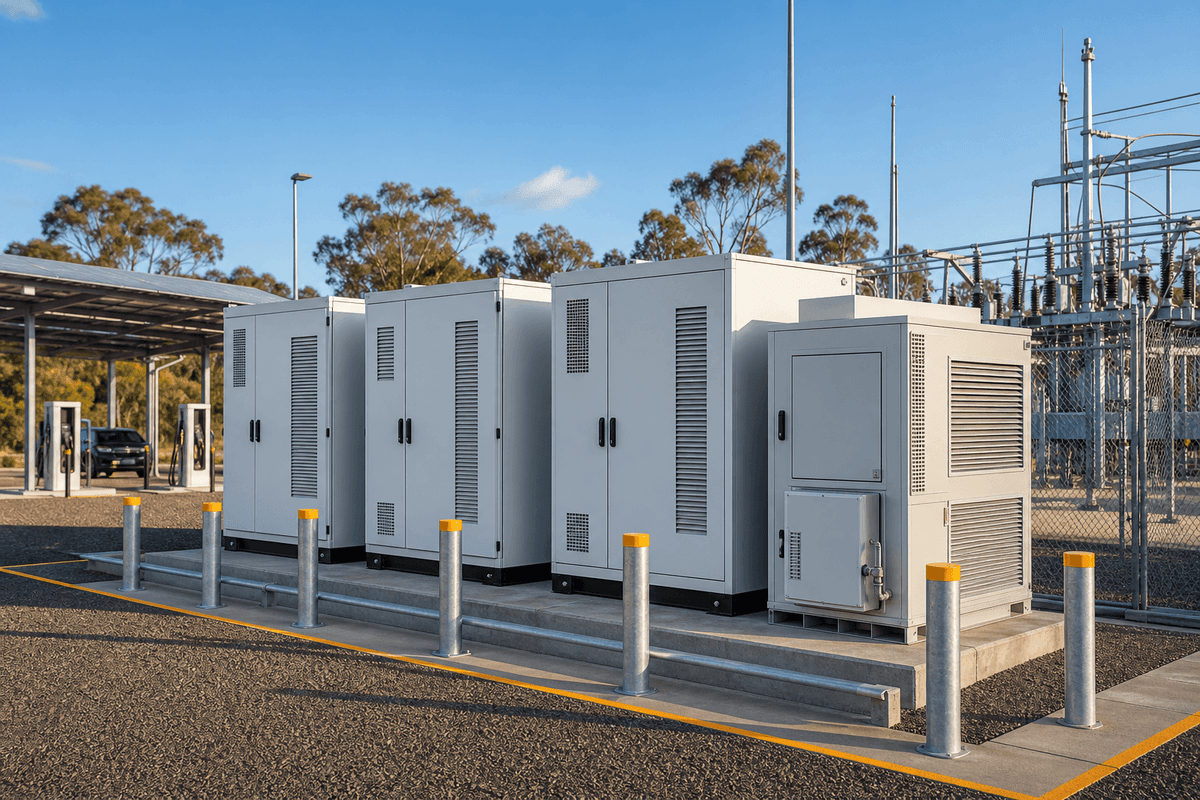 200kWh Hybrid LFP+Supercap High Power - Ultra-Fast Grid Response System deployed in an international application environment