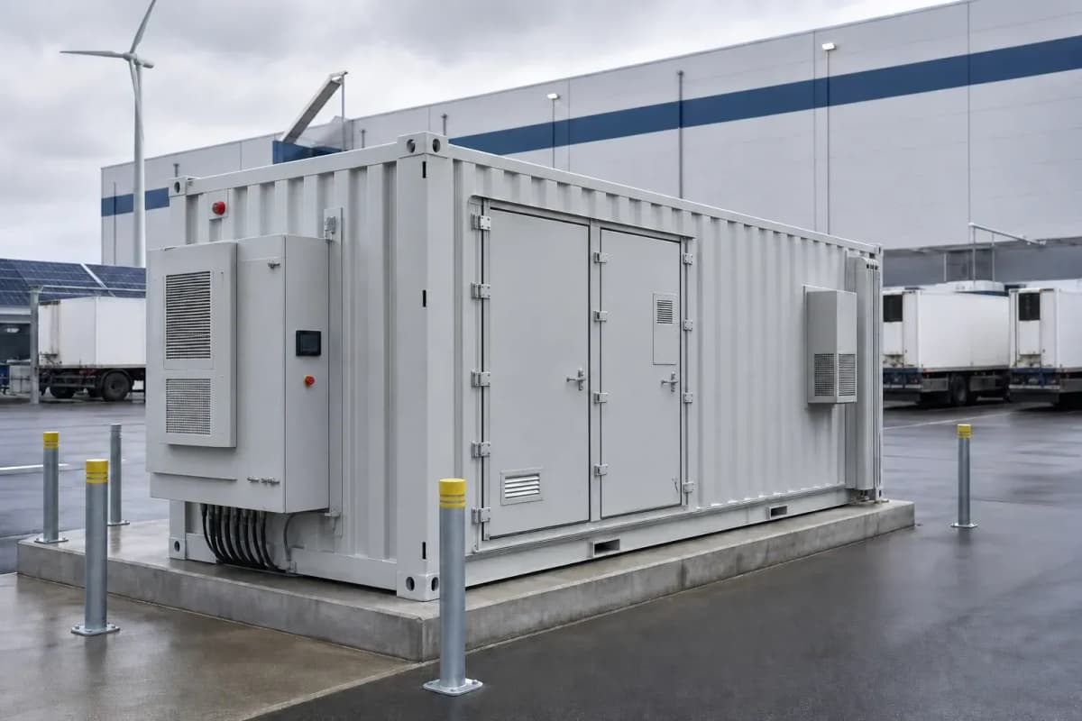 500kWh Cold Chain Logistics Hybrid LFP+Supercap - 1000kW 20ft BESS deployed in an international application environment