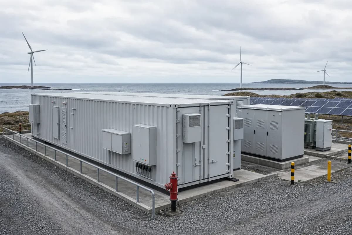 5MWh Island Microgrid LFP - 10MW Multi-Container BESS deployed in an international application environment