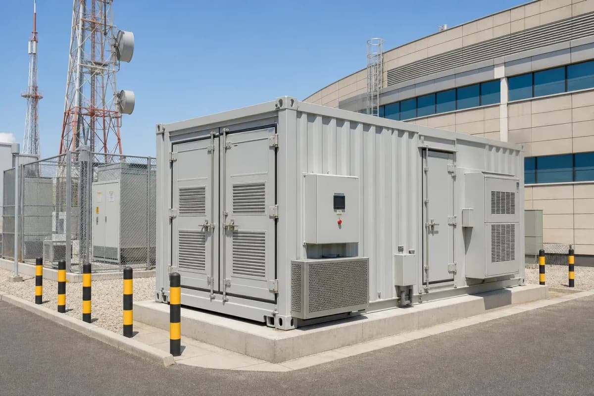 150kWh Telecom Backup LFP - 300kW Container BESS deployed in an international application environment
