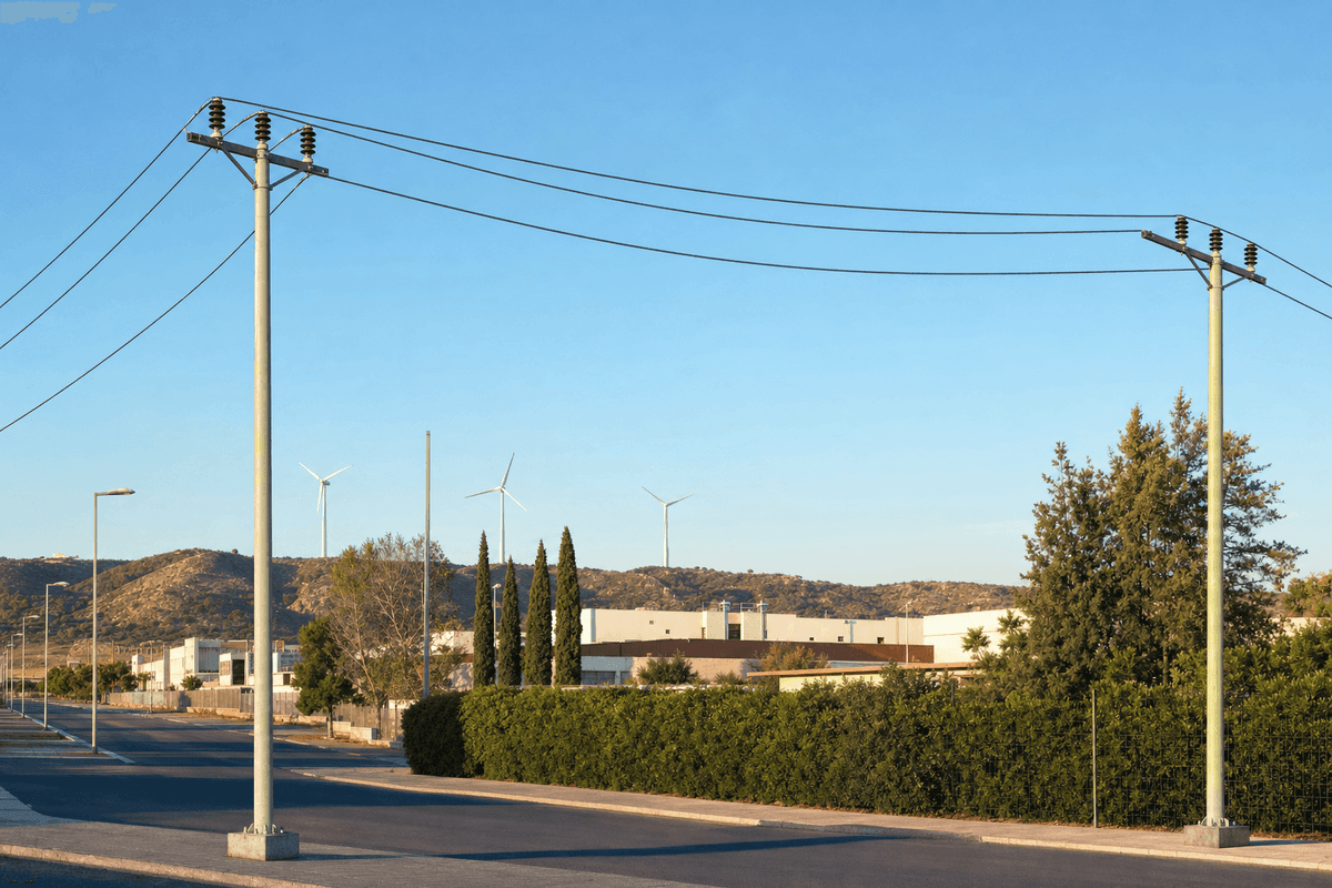 12m 10kV FRP Distribution Pole - Zero Maintenance 50-Year Lifespan deployed in an international application environment