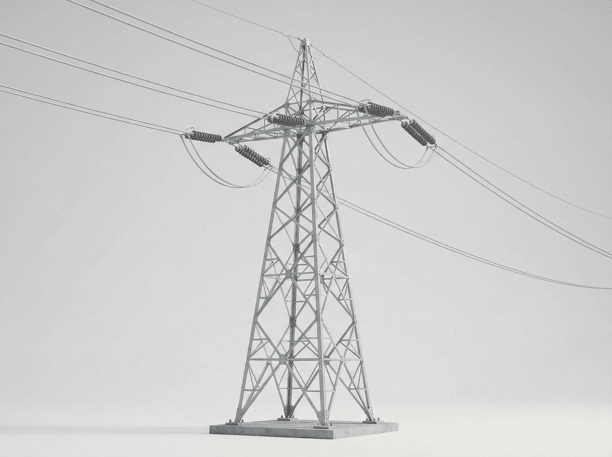 برج توزيع شبكي فولاذي 35kV بارتفاع 22m — دارة مزدوجة تانجنت deployed in an international application environment