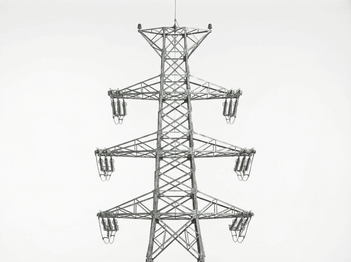 40m River Crossing Tower - 110kV Heavy Lattice Double-Circuit Transmission Structure deployed in an international application environment