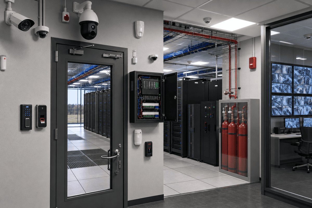 Data Center 32-Zone High Security System - Multi-Layered Protection deployed in an international application environment