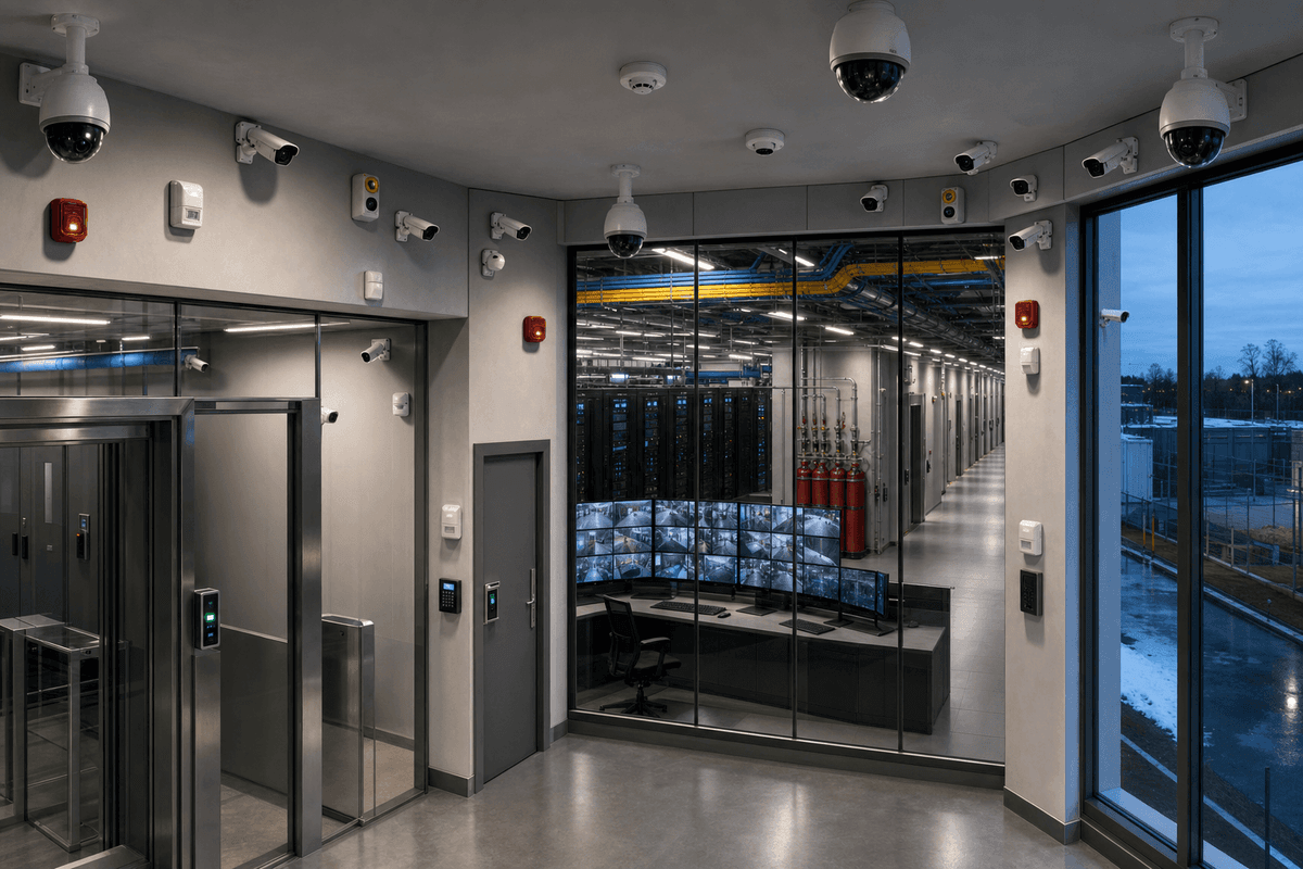 Data Center 32-Zone High Security System - Multi-Layer Defense deployed in an international application environment
