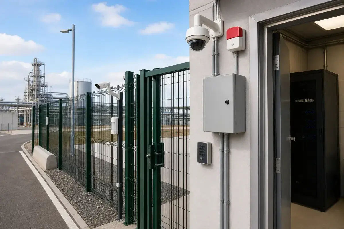 Industrial 24-Zone Grid - 10-Camera Security System deployed in an international application environment