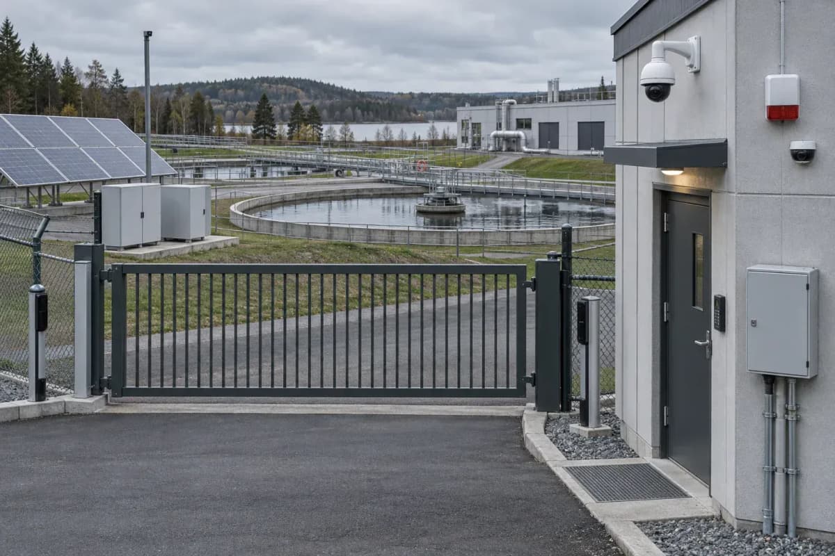 Water Treatment Plant 96-Zone Off-Grid - 72-Hour Solar Security System deployed in an international application environment