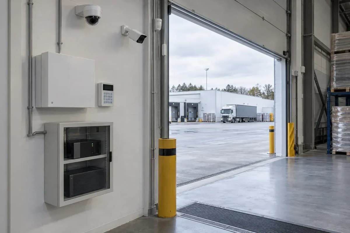 Warehouse 32-Zone Grid UPS Security System - 13-Camera Cloud Monitoring deployed in an international application environment