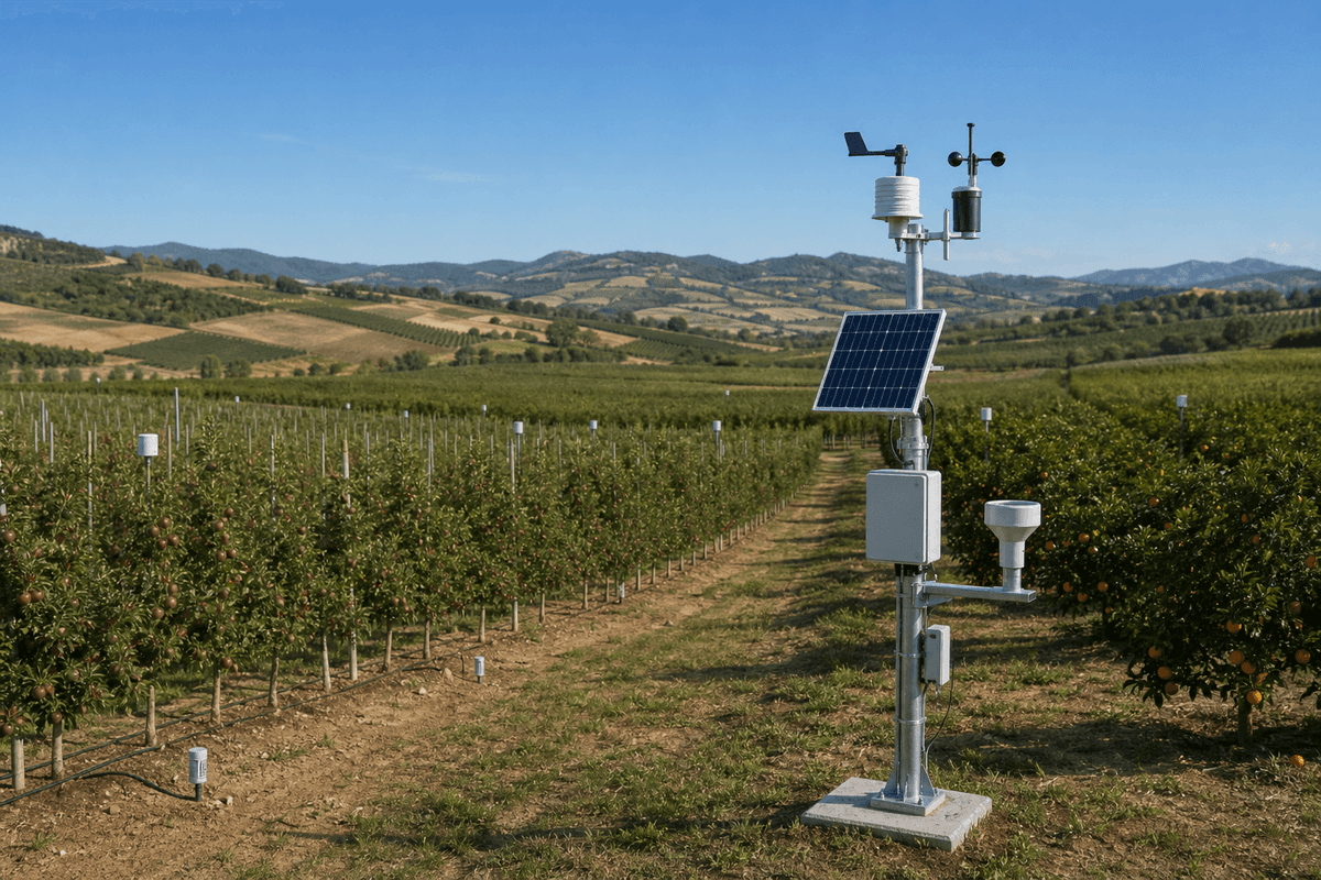 Disease Early Warning System - 40ha Orchard AI Monitoring deployed in an international application environment