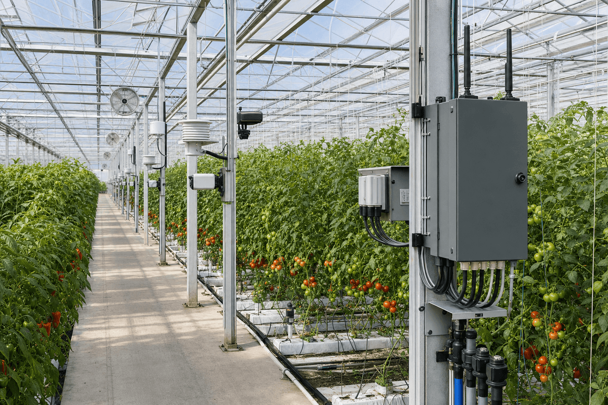 Greenhouse Environment Pro - AI-Powered Climate & Crop Intelligence for 20,000 m² Greenhouses deployed in an international application environment
