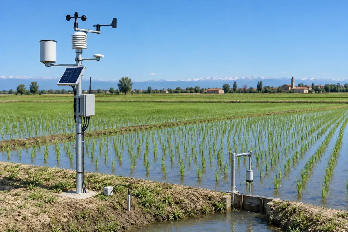 Rice Paddy Smart Irrigation 63ha - 25-Sensor Solar 4G IoT System deployed in an international application environment