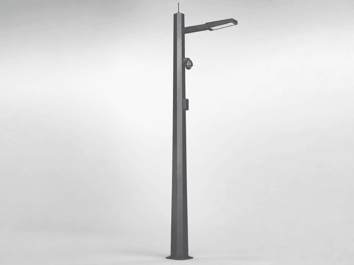 10m Bridge Roadway Lighting+Surveillance - 150W Smart Streetlight deployed in an international application environment