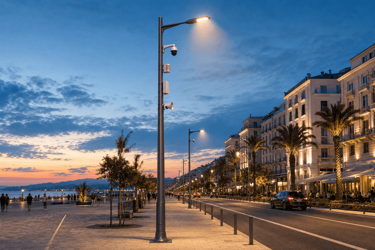 10m Smart City 5-in-1 Standard - Integrated Urban Intelligence Hub deployed in an international application environment