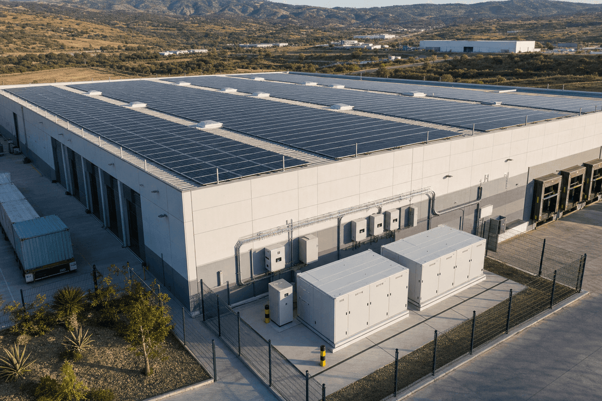100kW TOPCon Solar + 200kWh LFP Storage — Commercial Hybrid System deployed in an international application environment