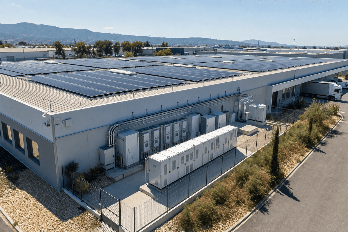 100kW + 200kWh Solar+Storage Commercial - N-Type TOPCon with LFP Battery deployed in an international application environment