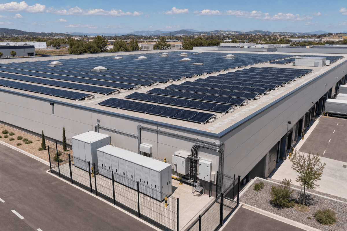 100kW + 200kWh Solar+Storage Commercial System - Advanced N-type TOPCon with LFP Battery deployed in an international application environment