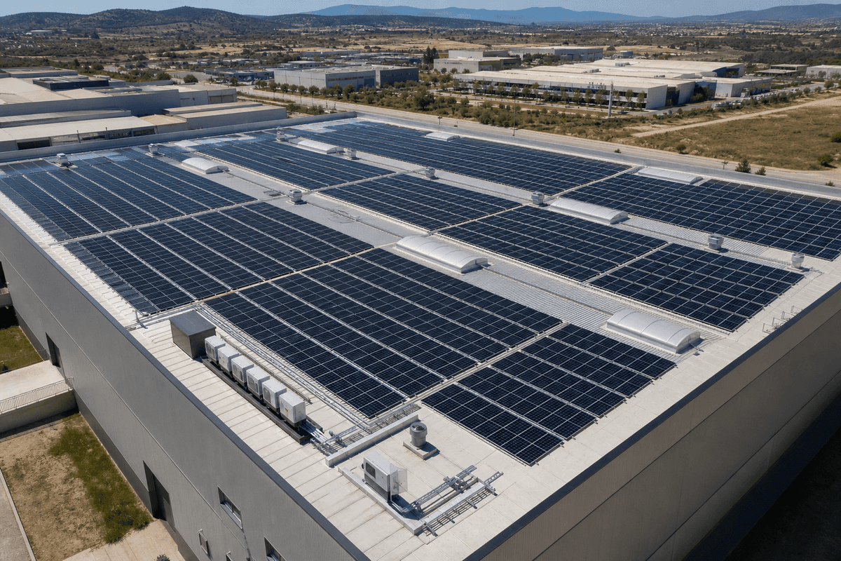200kW Factory Roof TOPCon Fixed - Industrial Solar Solution deployed in an international application environment
