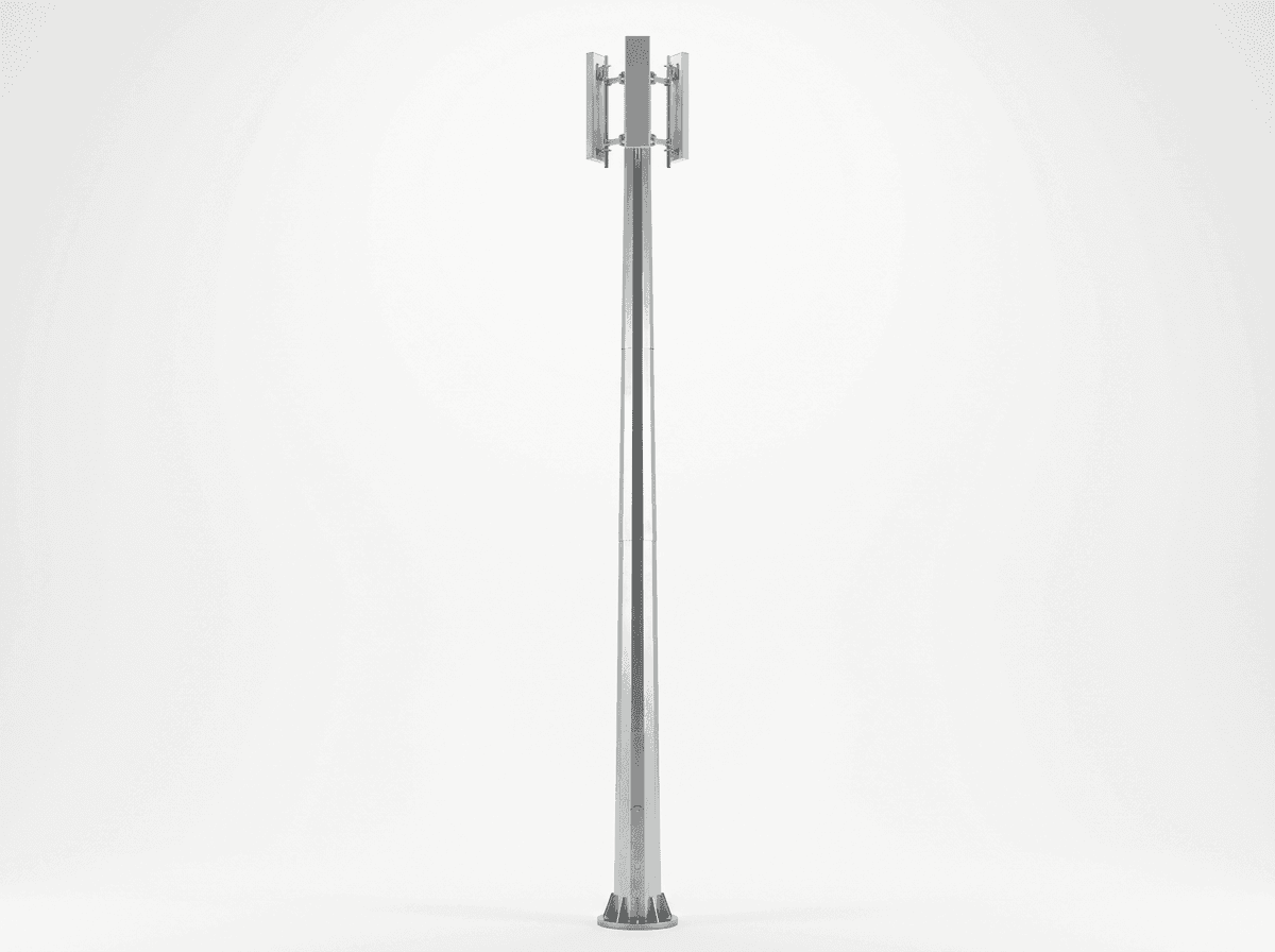 40m Monopole Industrial Zone Coverage Slip-Joint - 3-Platform Steel Telecom Tower deployed in an international application environment