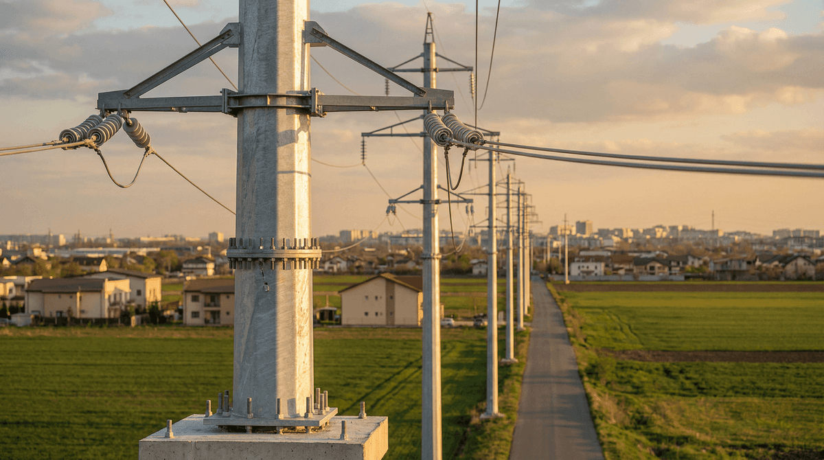 부쿠레슈티 전력 송전탑 프로젝트: 10kV 단회선용 139×18m 강관형 폴(기둥)