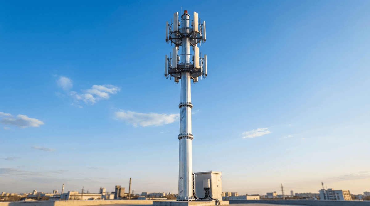 ルーマニア・ブカレスト テレコムタワー設置:都市ネットワーク拡張のための45mスチール単柱54基