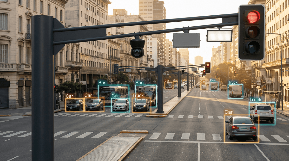 Système de trafic intelligent de Buenos Aires : déploiement sur 19 intersections avec 8 mâts de trafic intelligents 4-en-1 de 4 m et coopération avec BOT