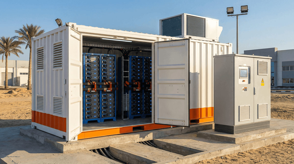 カイロ バッテリー エネルギー貯蔵(BESS)プロジェクト:UL 9540 および NFPA 855 準拠の 100kWh / 25kW 緊急バックアップ コンテナ