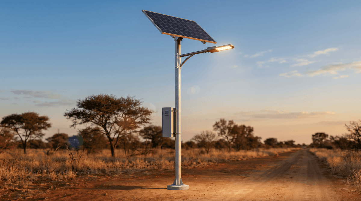 Análisis de mercado del alumbrado público solar de Gaborone (tipo dividido): guía de configuración de calzada de 8m para corredores de 12m
