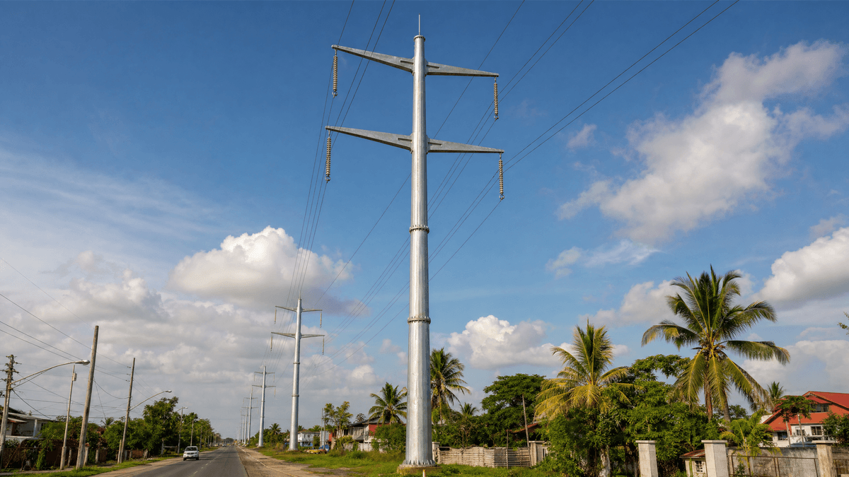 ガイアナ州ジョージタウンの電力送電鉄塔市場分析:220kV二重回線構成ガイド