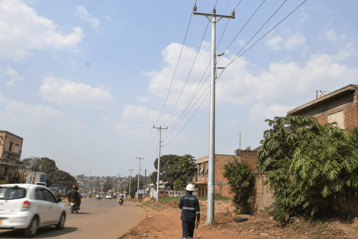 Kampala低圧フィーダー高密度化:0.4kVコミュニティ配電向け送電塔構成