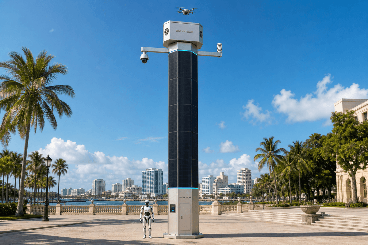 Necesidades de resiliencia costera de San Juan y guía de configuración de 104 nodos para SOLARTODO Sentinel City AI Pole