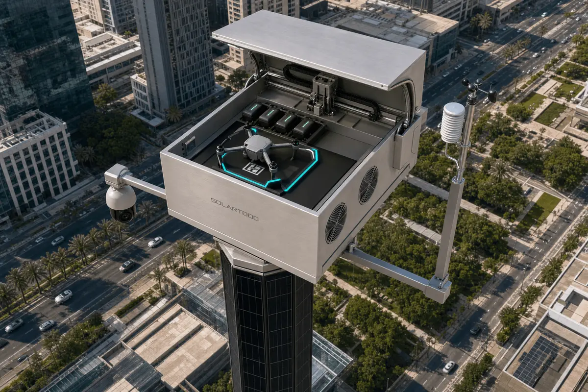 أعمدة Sky Hub الذكية: إرساء متكامل للطائرات المسيّرة من أجل…